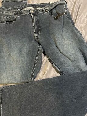 Men's Slim Jeans in Washed Dark Blue